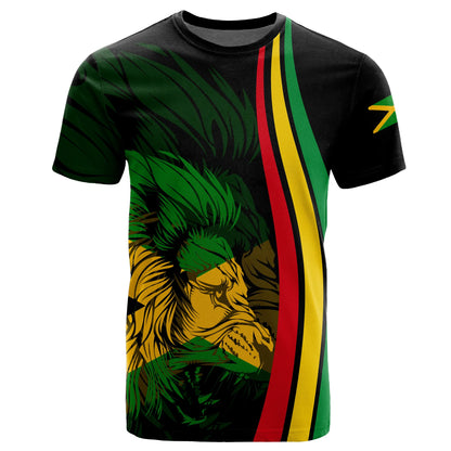 Jamaica Flag Rasta Lion T Shirt Ten Style