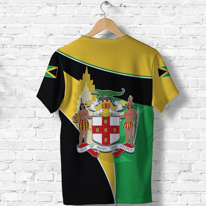 Jamaica Lion T Shirt Flag Version