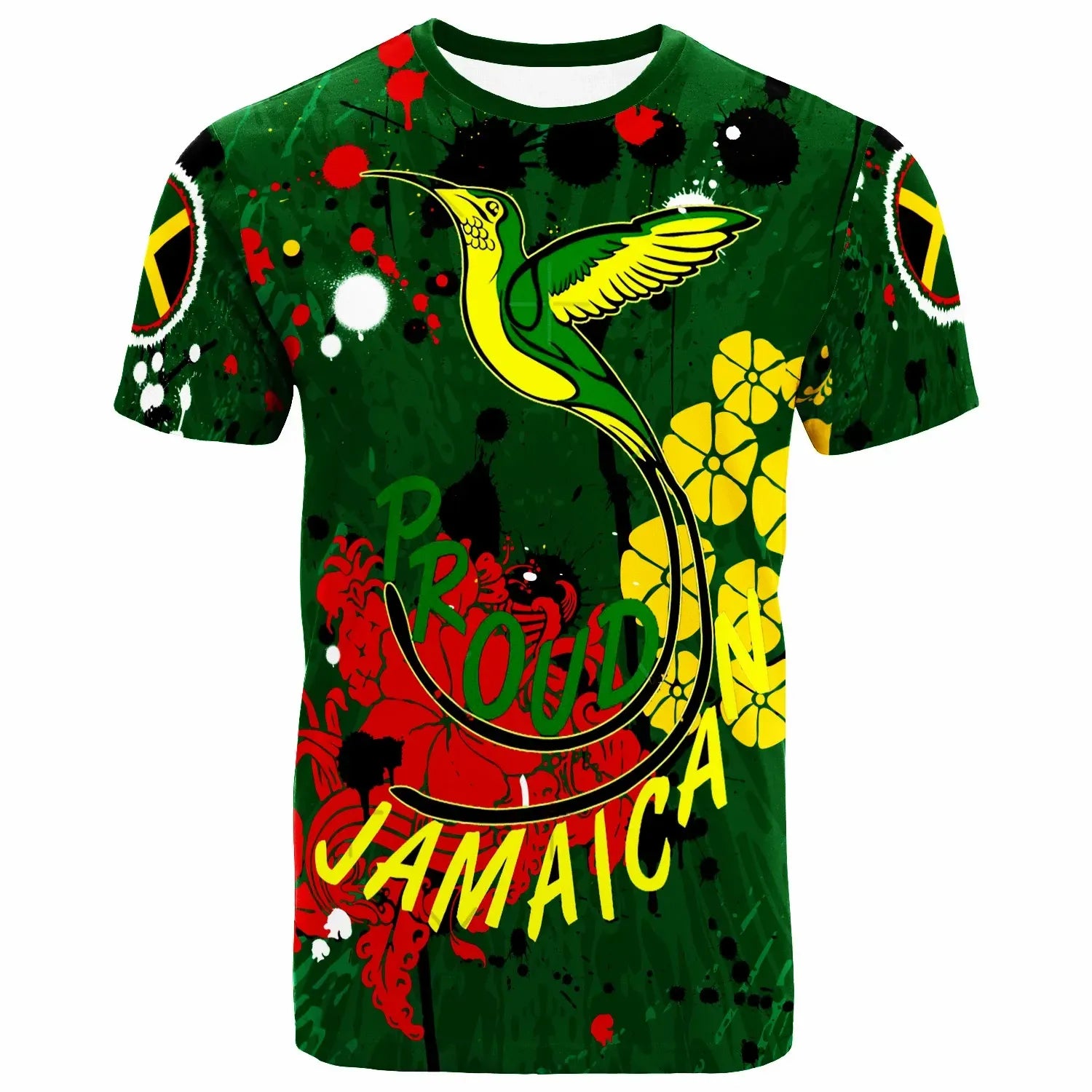 Jamaica T Shirt Doctor Bird With Flower