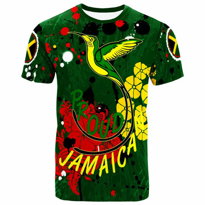 Jamaica T Shirt Doctor Bird With Flower