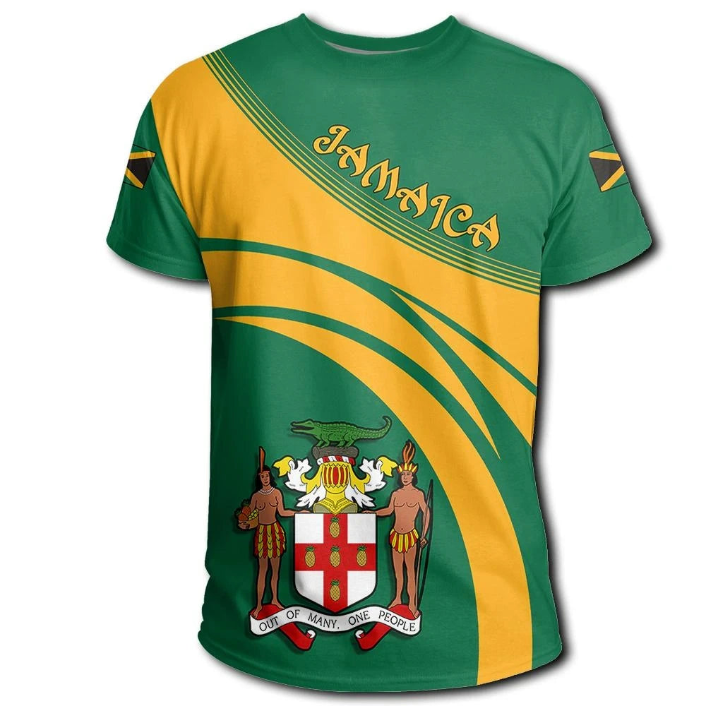 Jamaica Coat Of Arms T Shirt Cricket Style W