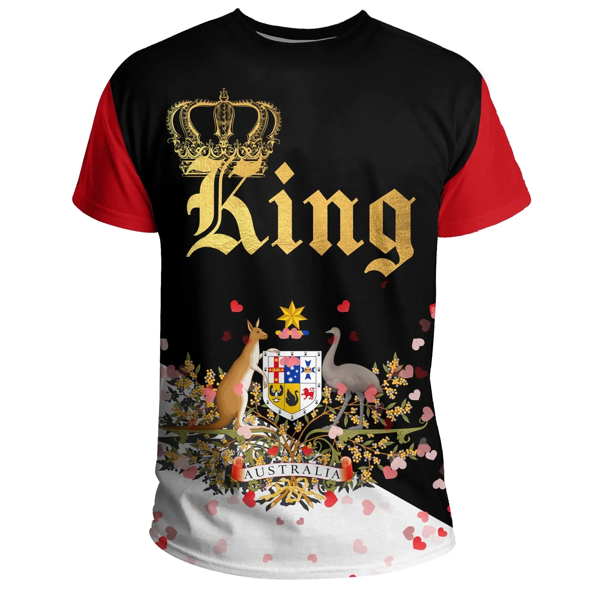 Australia T Shirt King Valentine Couple