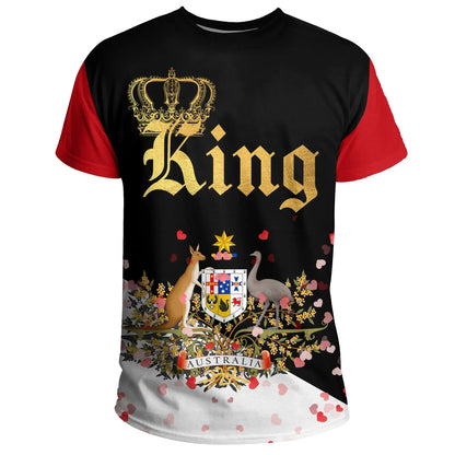 Australia T Shirt King Valentine Couple