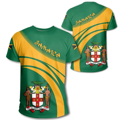 Jamaica Coat Of Arms T Shirt Cricket Style W
