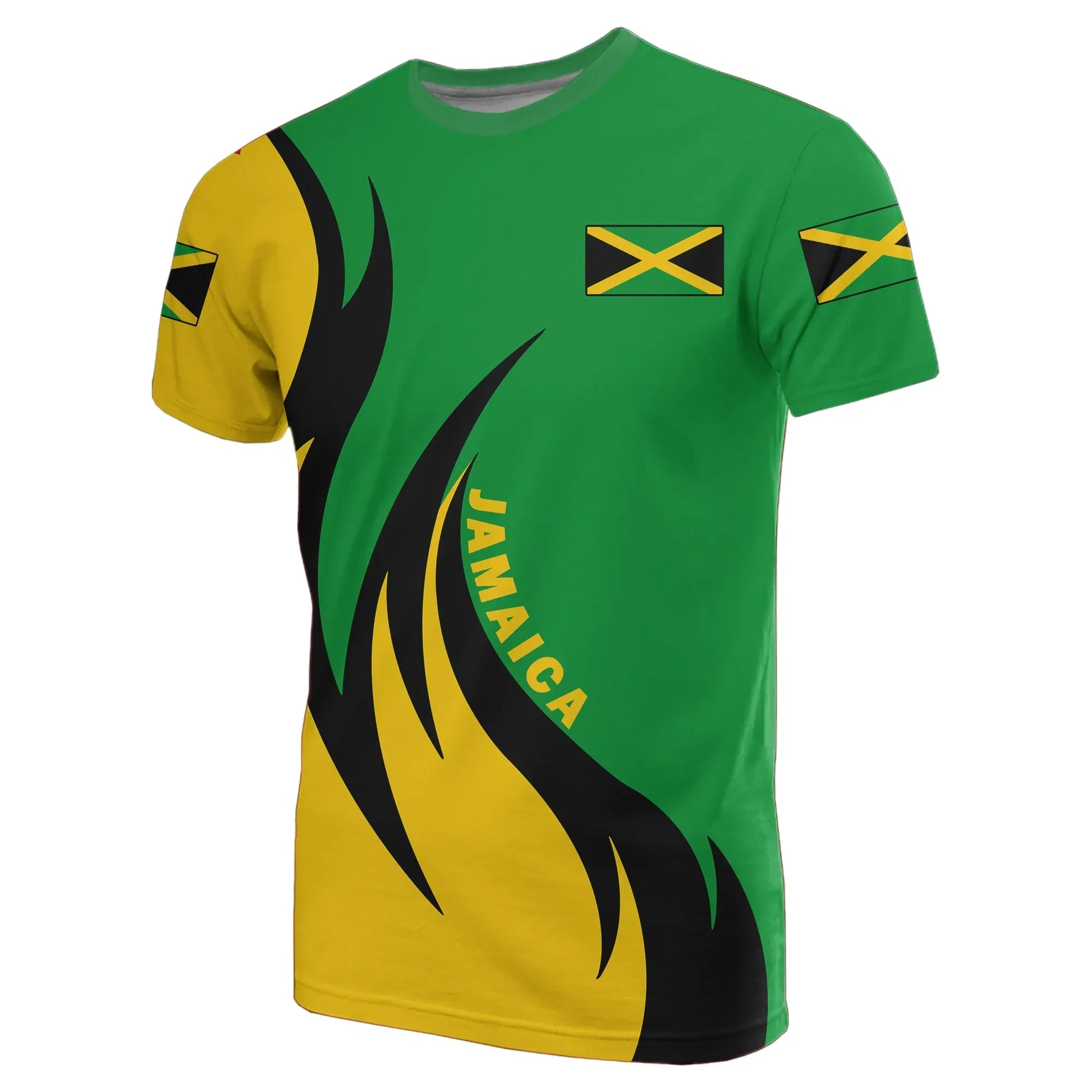Jamaica Coat Of Arms T Shirt Fire Style