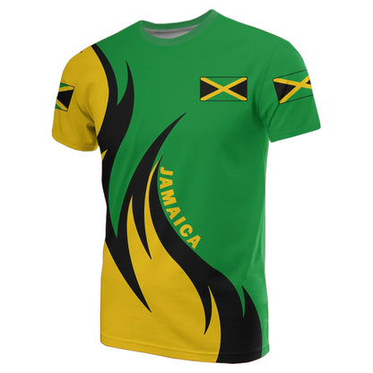 Jamaica Coat Of Arms T Shirt Fire Style