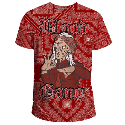 Blood Gang T-Shirt - Red Paisley Unisex Printed Shirt