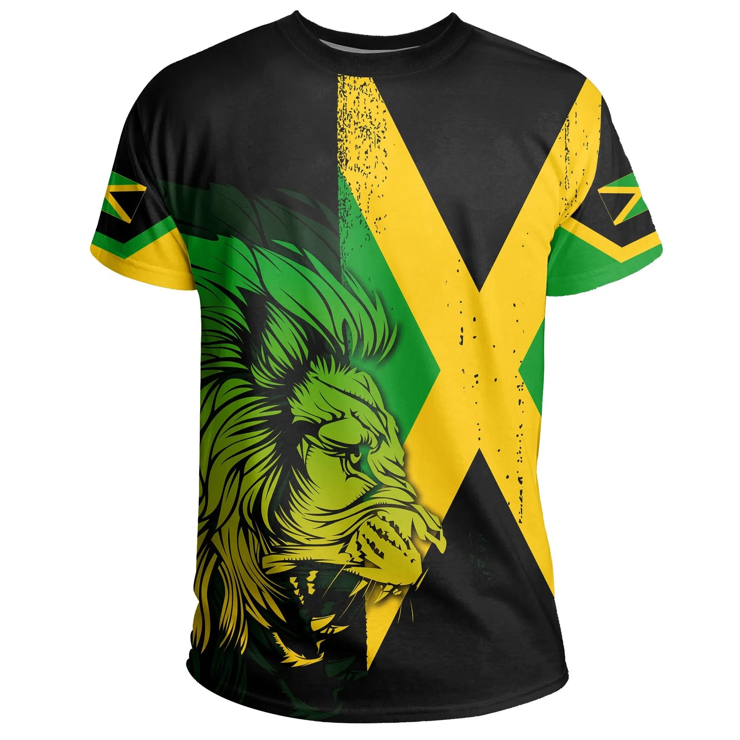 Jamaica Lion Flag And Coat Of Arm T Shirt