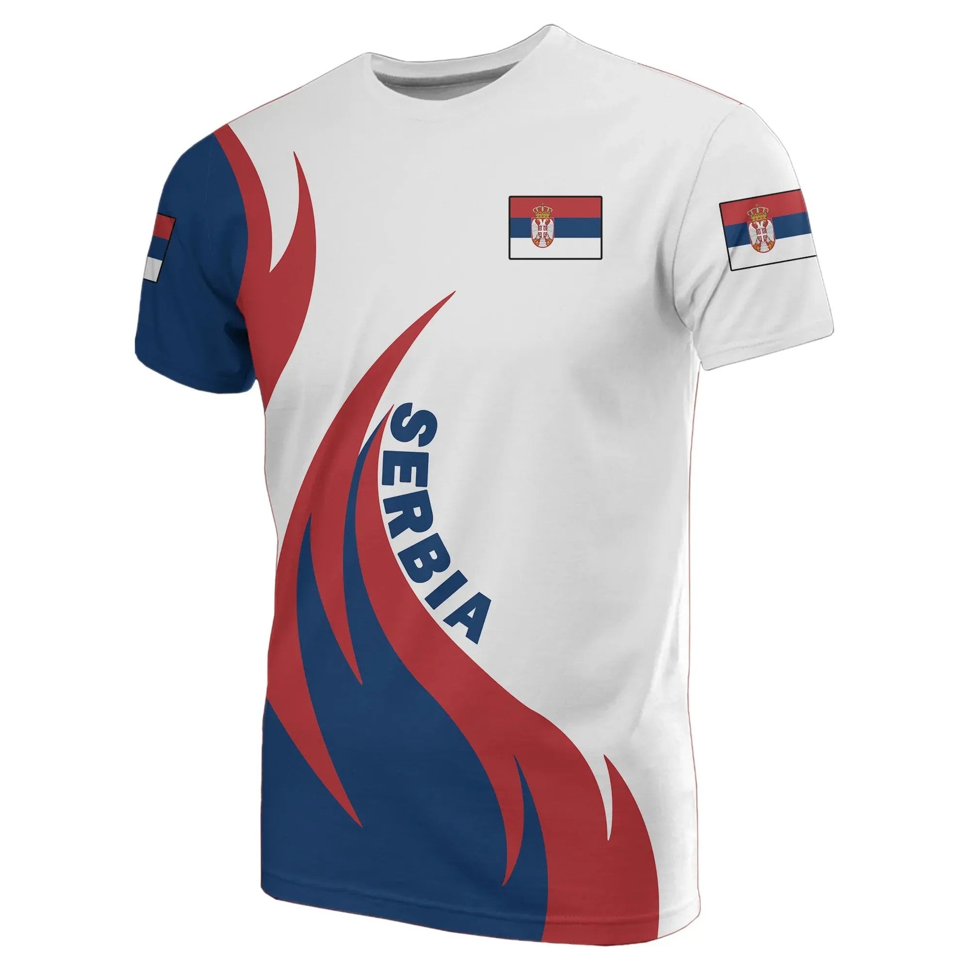 Serbia Coat Of Arms Fire Style T Shirt