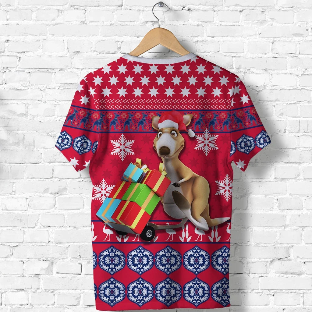 Australia Kangaroo T Shirt Christmas Version