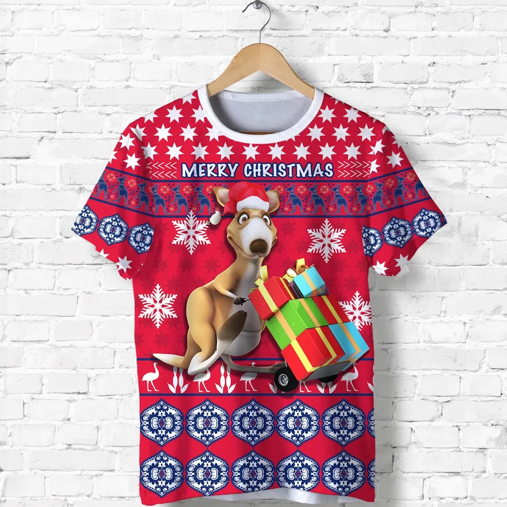 Australia Kangaroo T Shirt Christmas Version