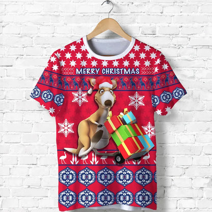 Australia Kangaroo T Shirt Christmas Version