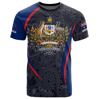 Custom Text Australia T Shirt, Australian Coat Of Arms Aussie Spirit