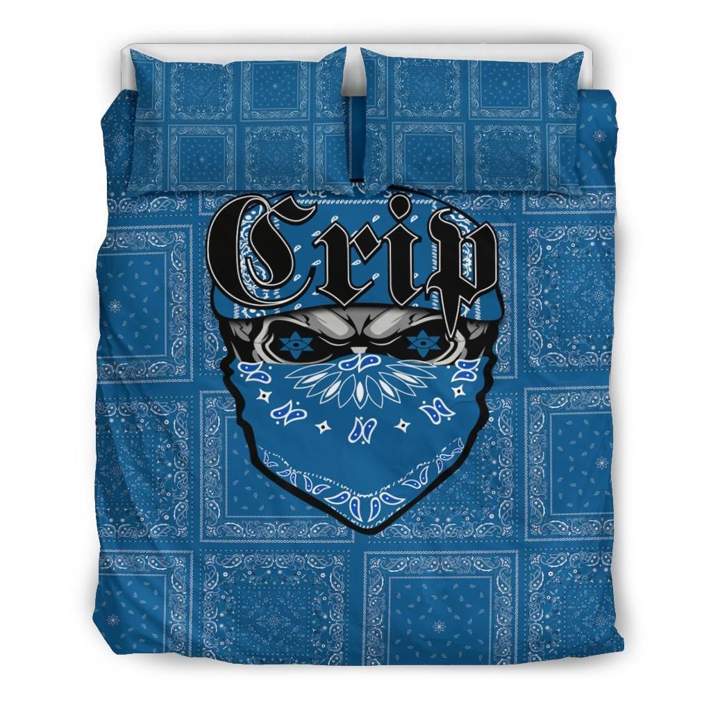 Crips Gang Bedding Set - Special Skull