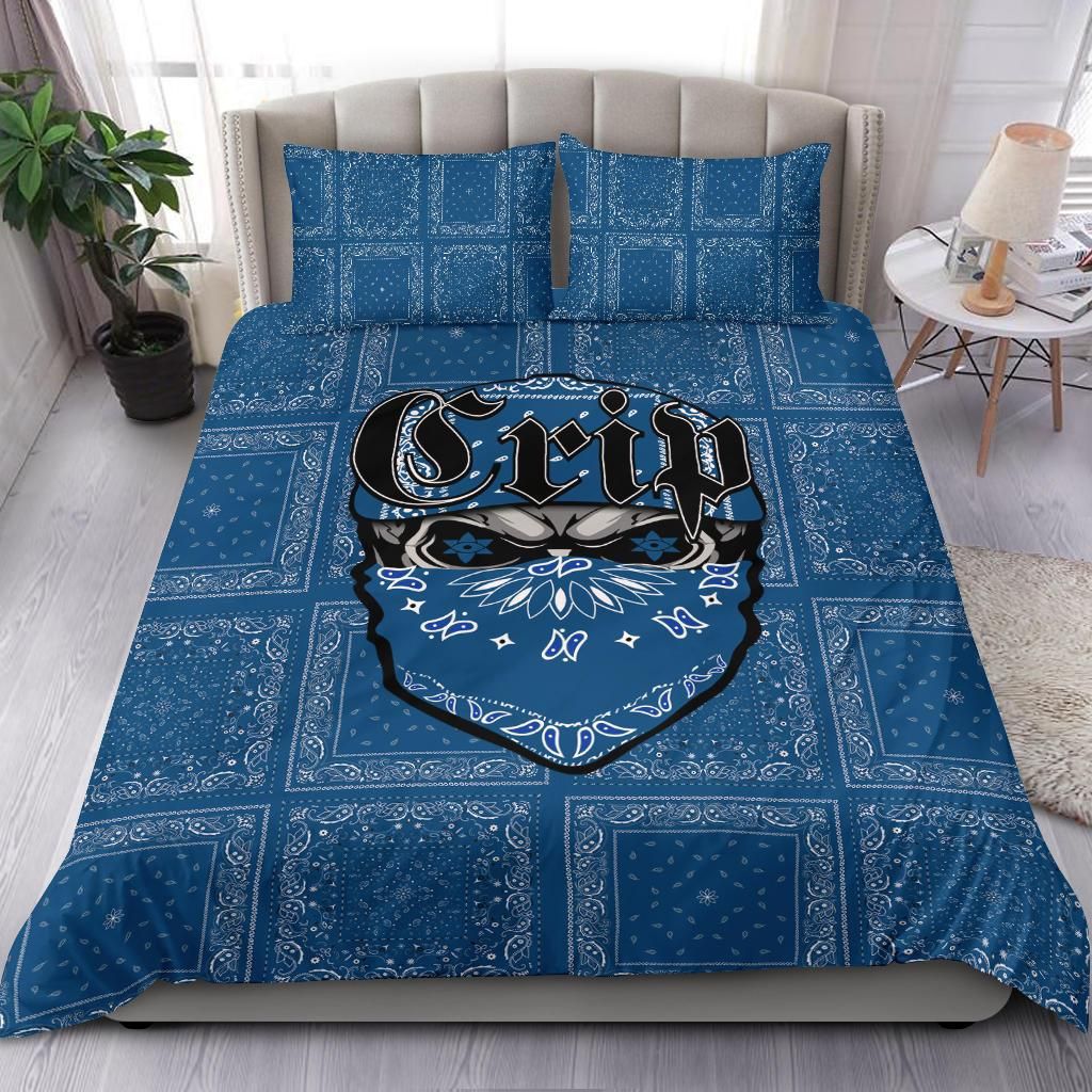 Crips Gang Bedding Set - Special Skull