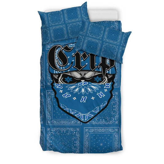 Crips Gang Bedding Set - Special Skull