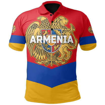 Armenian Polo Shirt Flag Style