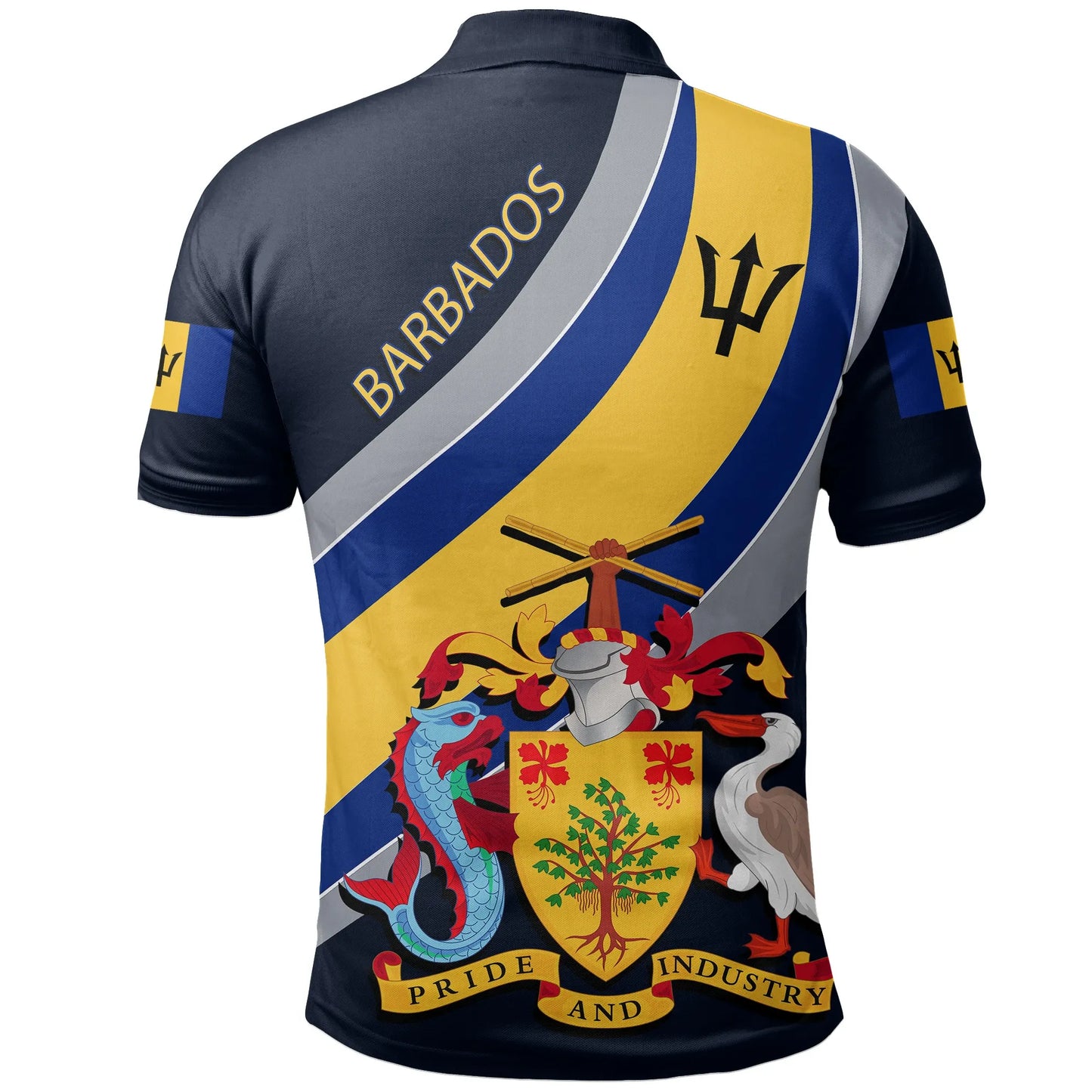 Barbados Polo Shirt Special Flag