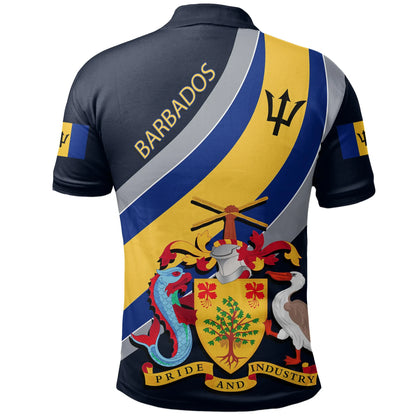 Barbados Polo Shirt Special Flag