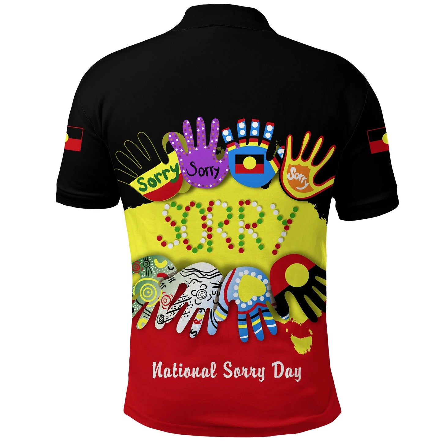 National Sorry Day Polo Shirt Version 01 Australian Aboriginal