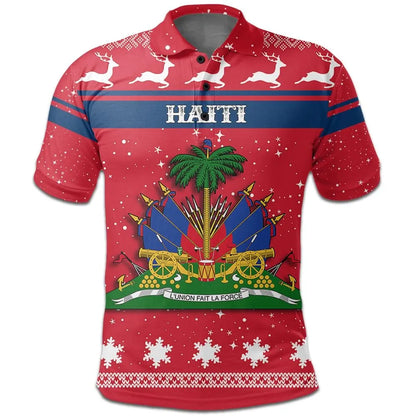 Christmas Haiti Coat Of Arms Polo Shirt