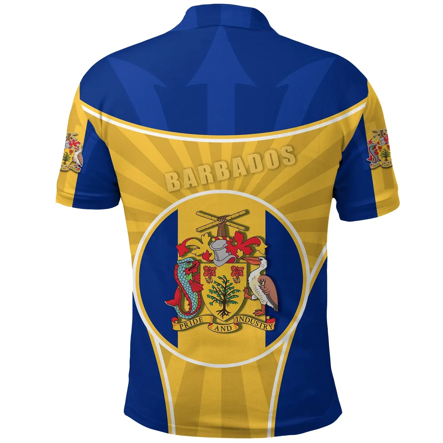 Barbados Polo Shirt Circle Stripes Flag Proud Version