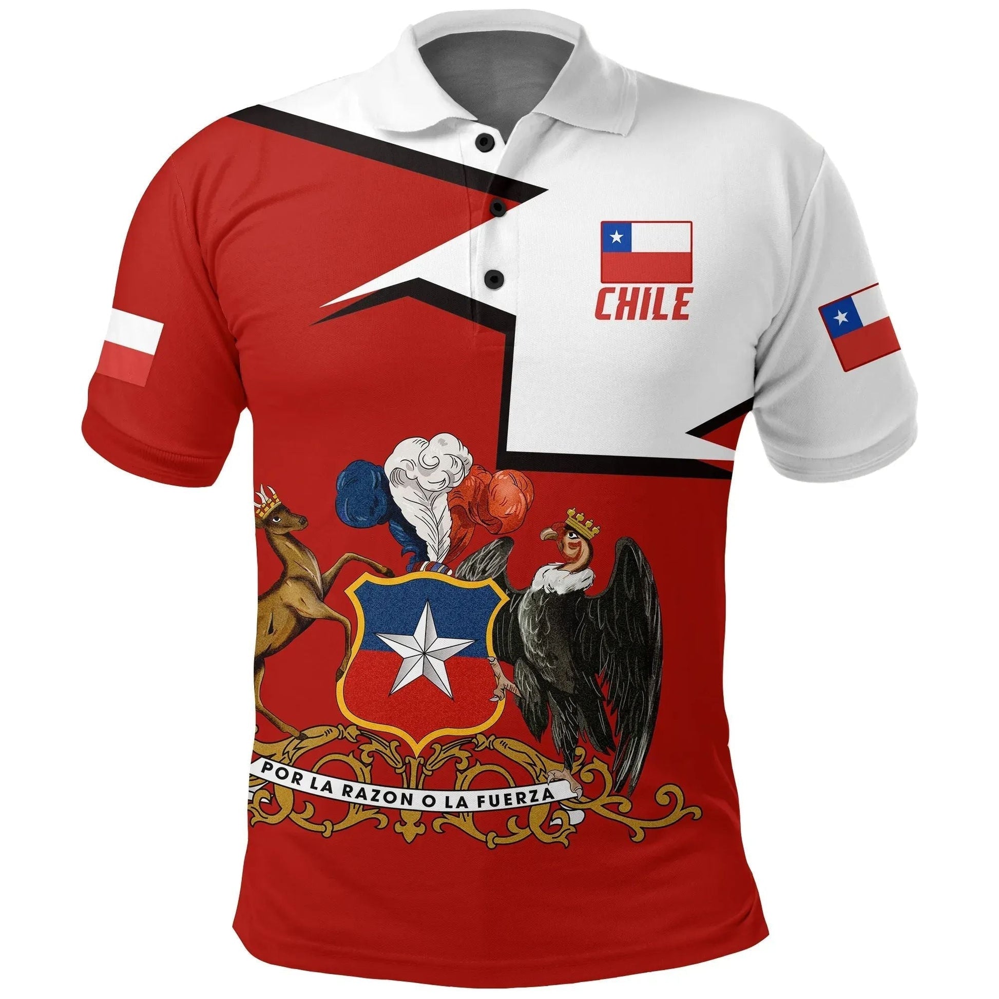 Chile Polo Shirt Special Coat of Arms