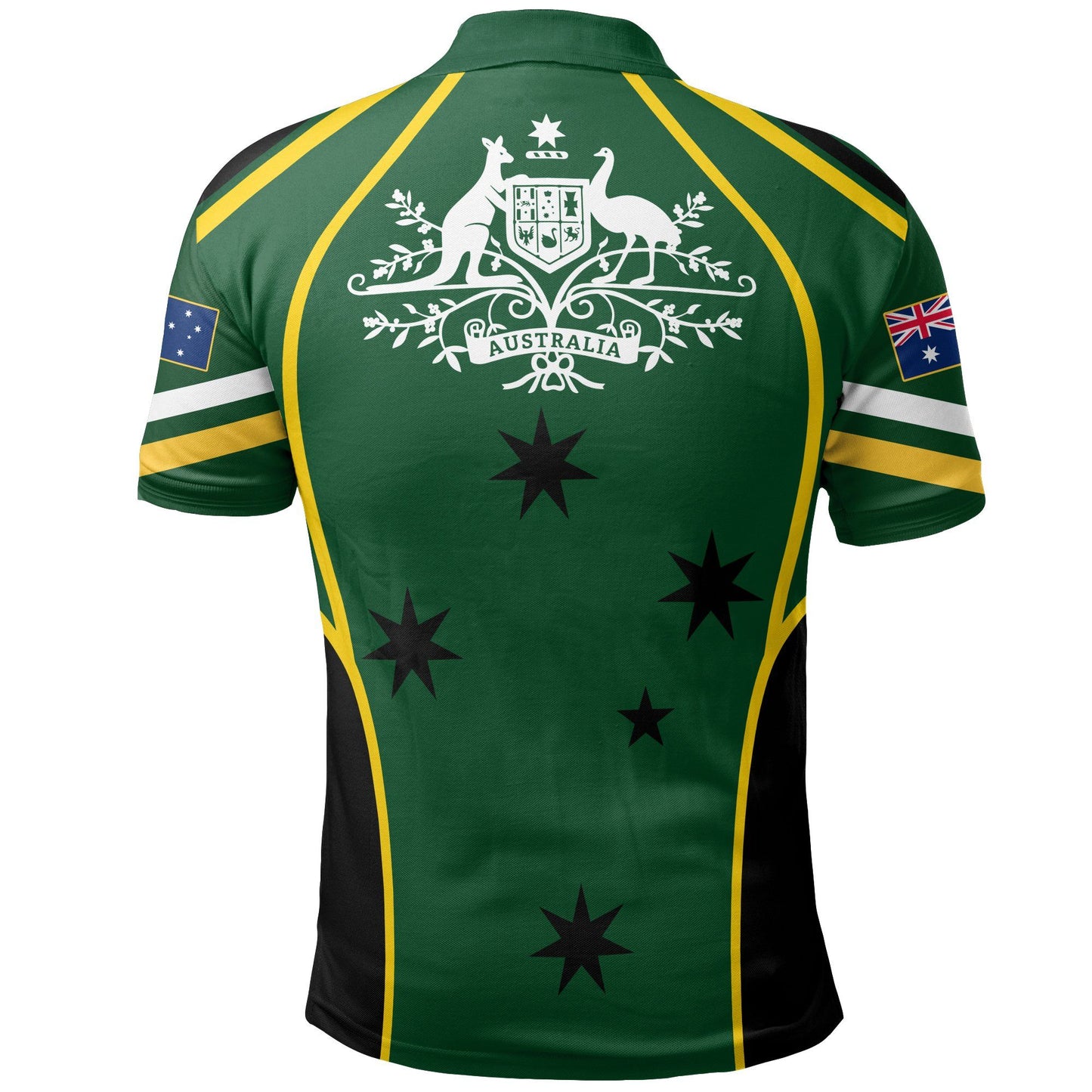 Australia Polo Shirt Australian Coat Of Arms Green Shirt Unisex