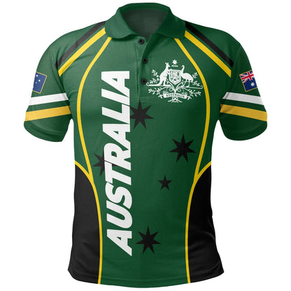 Australia Polo Shirt Australian Coat Of Arms Green Shirt Unisex