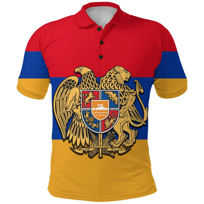 Coat Of Arms Armenia Polo Shirt Flag Pattern