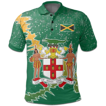 Jamaica Christmas Coat Of Arms Polo Shirt X Style