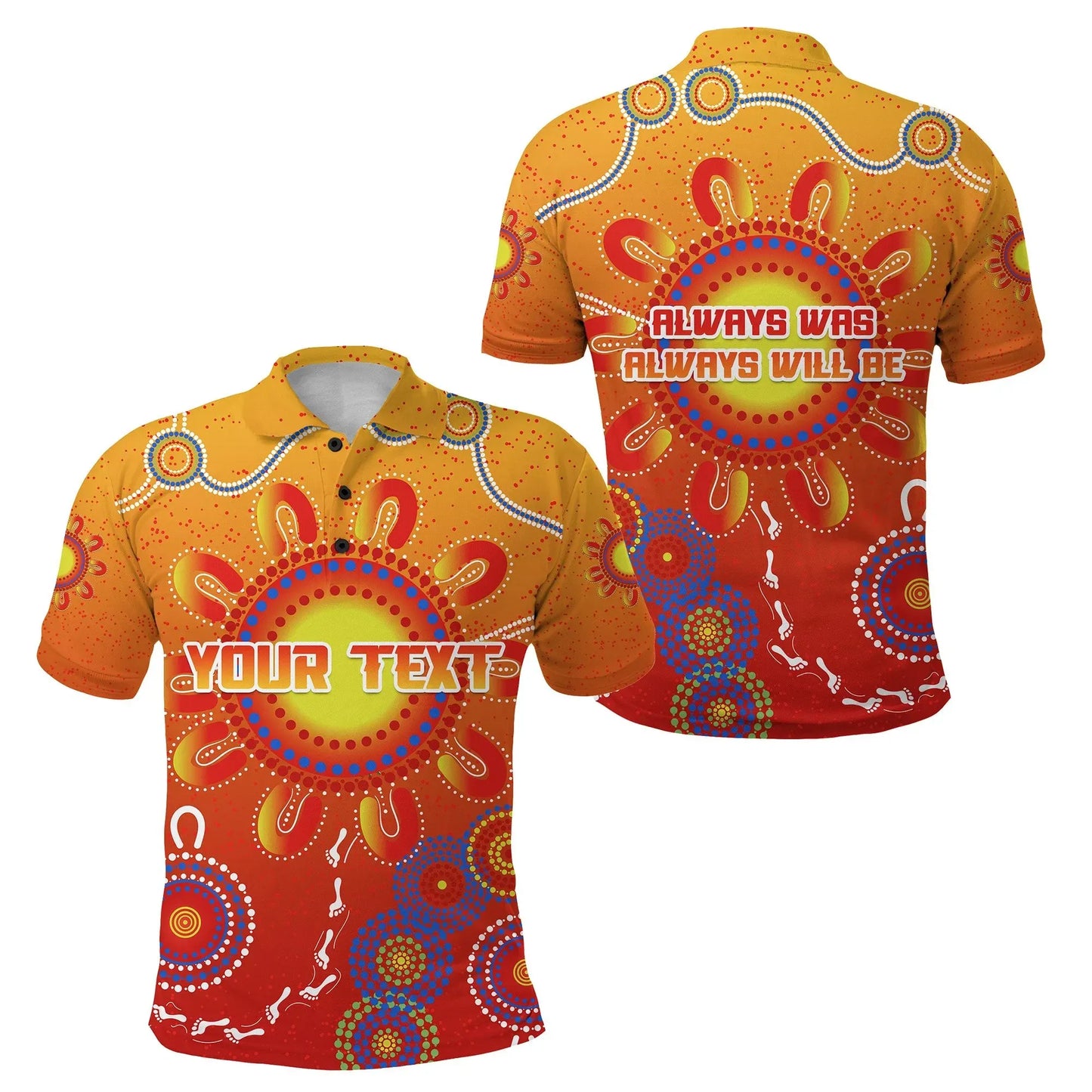 Custom Personalised Naidoc Suns Polo Shirt Gold Coast Indigenous Style