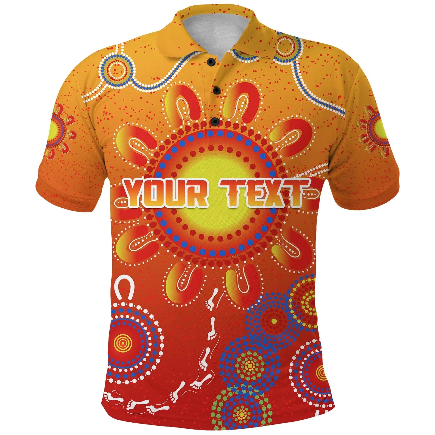 Custom Personalised Naidoc Suns Polo Shirt Gold Coast Indigenous Style