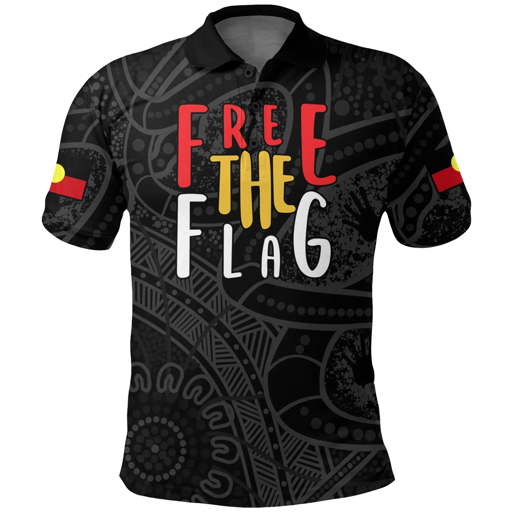 Australian Polo Shirt Free The Flag