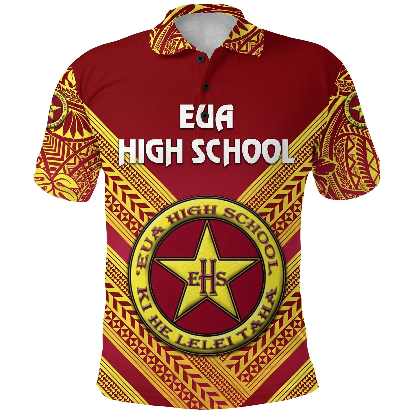 Custom Personalised Eua High School Polo Shirt Creative Style Maroon, Custom Text And Number
