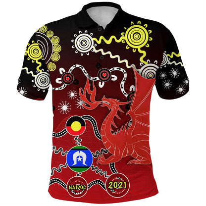 Custom Personalised Dragons Naidoc Week Polo Shirt Indigenous