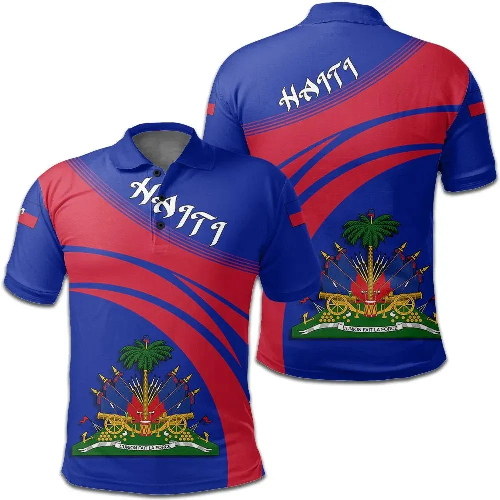 Haiti Coat Of Arms Polo Shirt Cricket Style