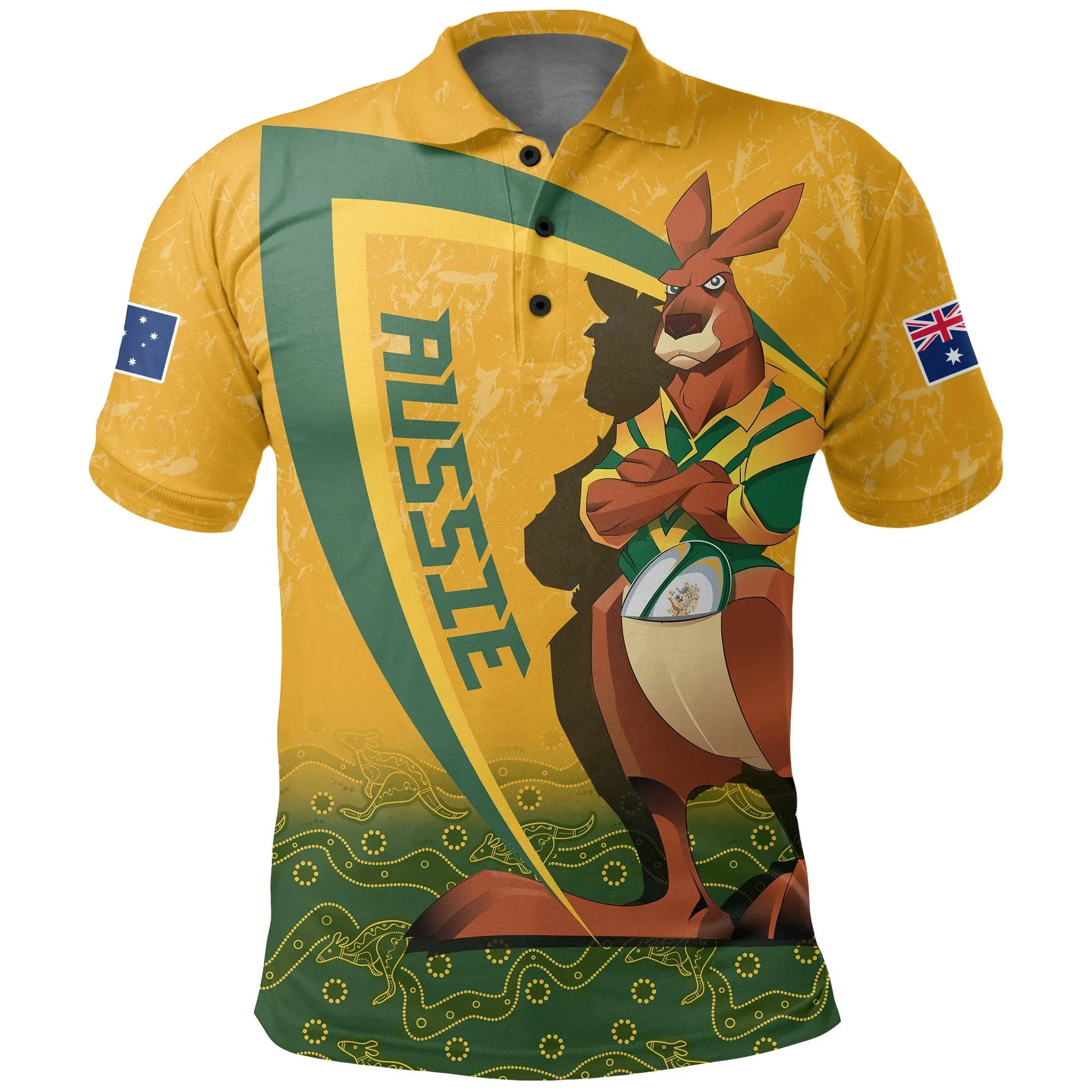 Australia Polo Shirt Rugby Kangaroo