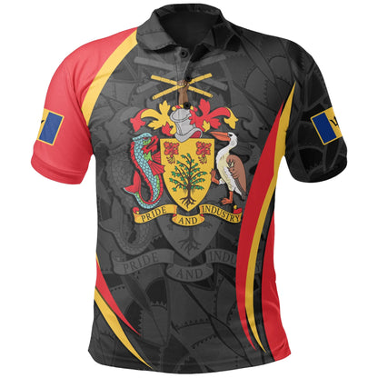 Barbados Polo Shirt Barbadian Spirit Red