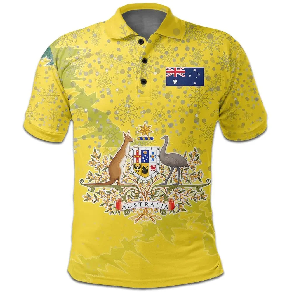 Australia Christmas Coat Of Arms Polo Shirt X Style