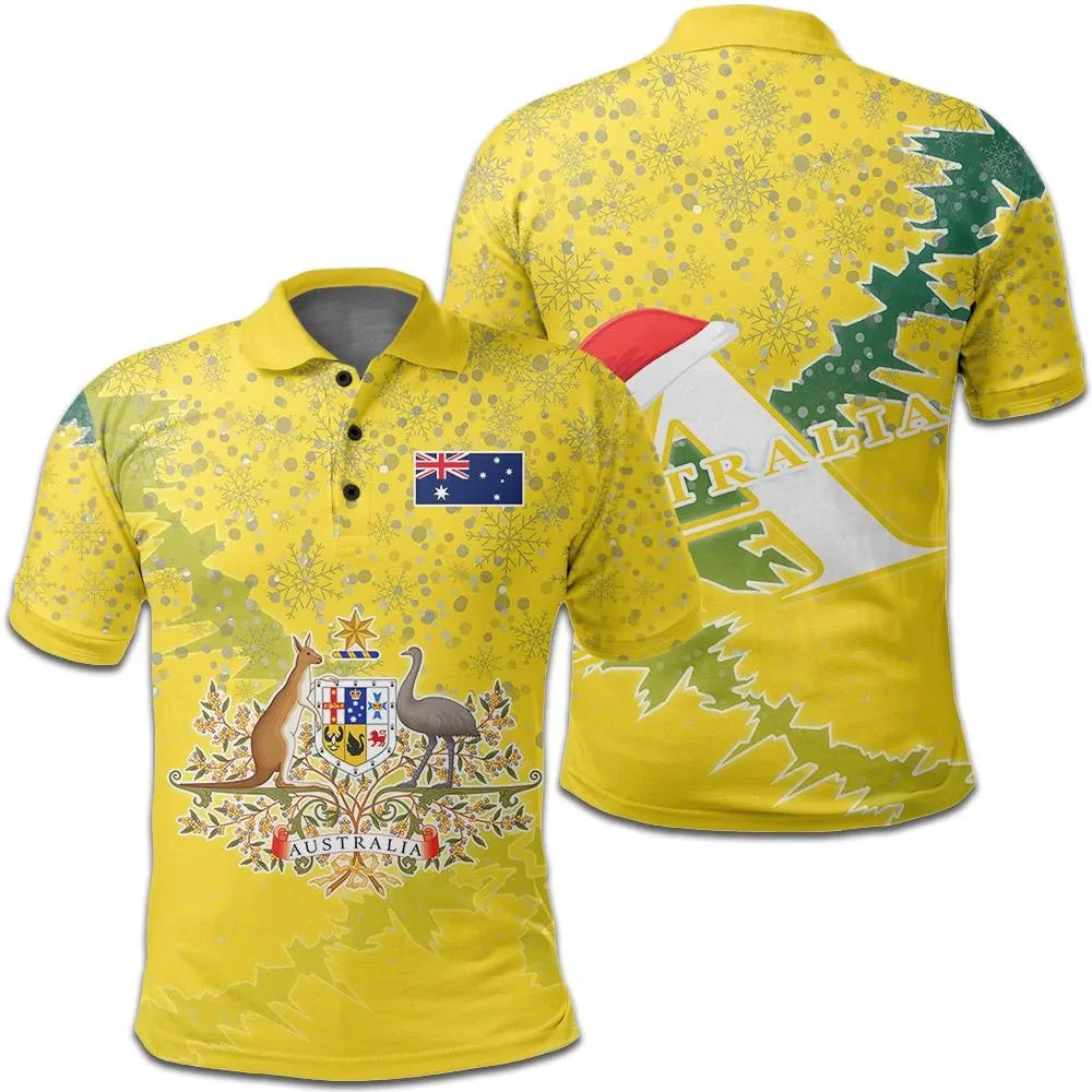 Australia Christmas Coat Of Arms Polo Shirt X Style