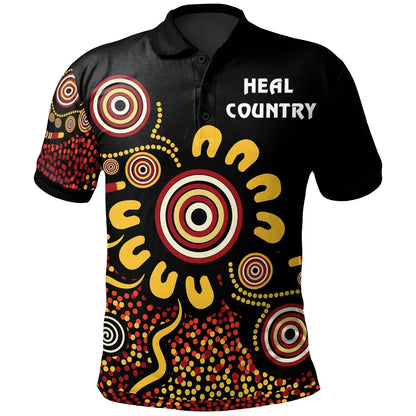Australia Naidoc Week Polo Shirt Naidoc Week 2021 Heal Country
