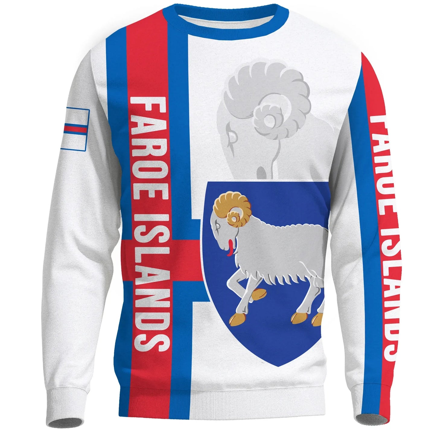 Faroe Islands Sweatshirt, Flag and Coat Of Arms