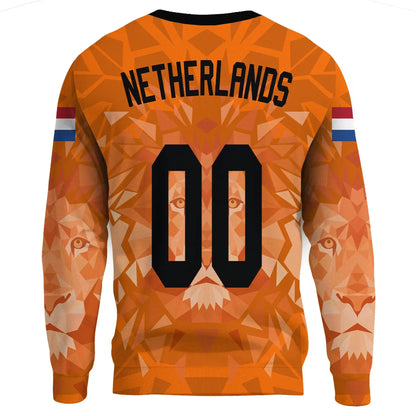 Custom Netherlands Lion Sweatshirt Euro Soccer