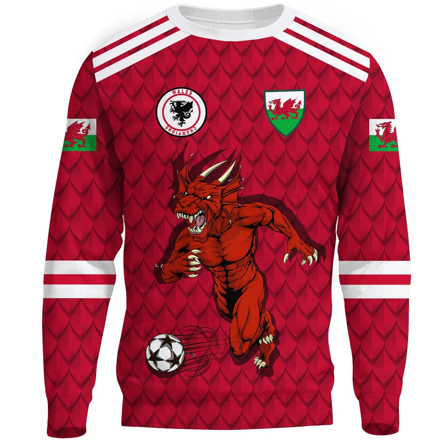 Custom Wales Dragon Sweatshirt Euro Soccer