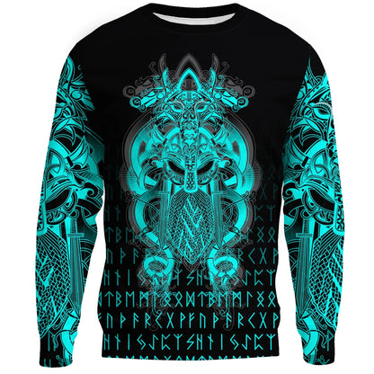 Custom Tyr Tattoo Cyan Sweatshirt
