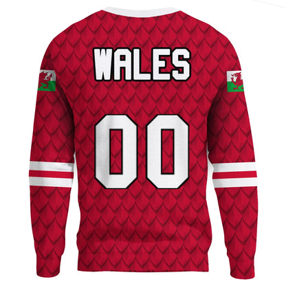 Custom Wales Dragon Sweatshirt Euro Soccer