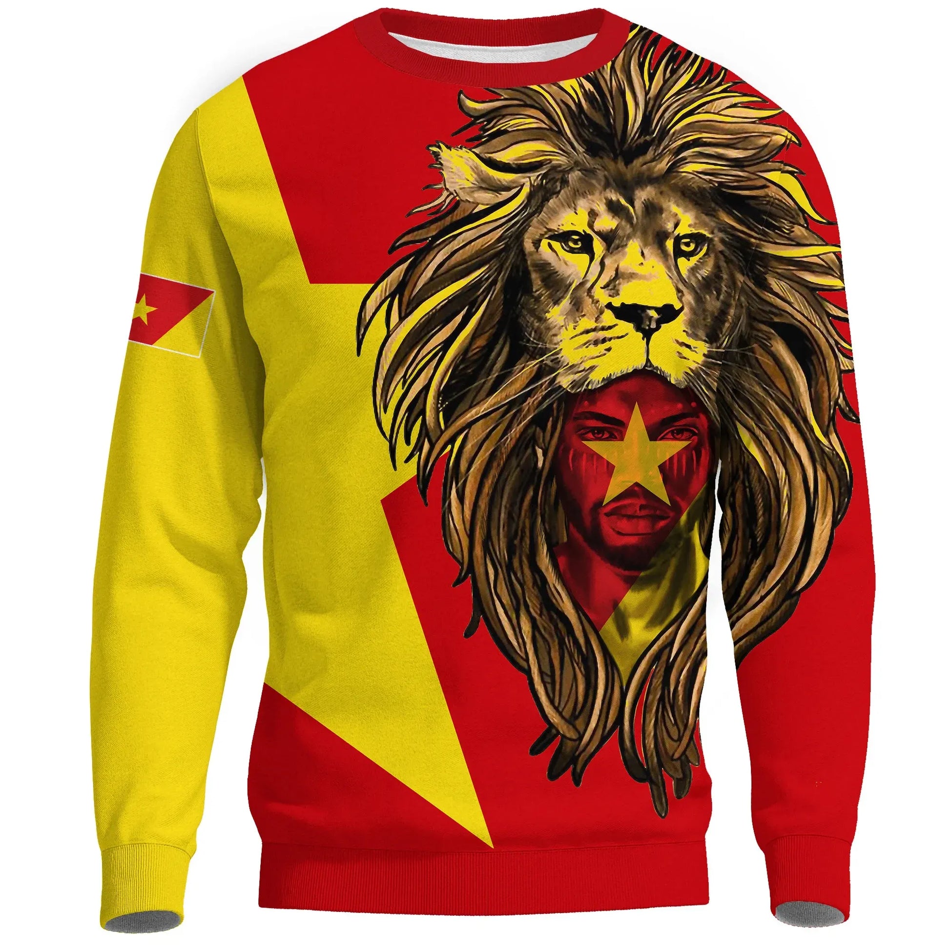 Amhara Sweatshirt, Amhara Flag Men Lion