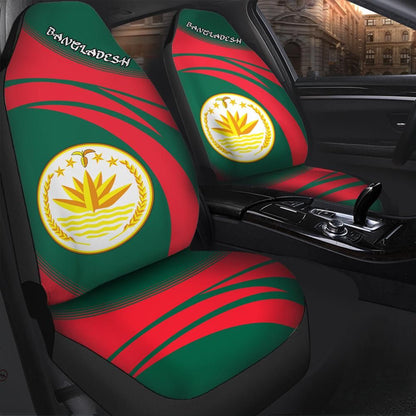 Bangladesh Coat Of Arms Car Seat Cover Cricket W