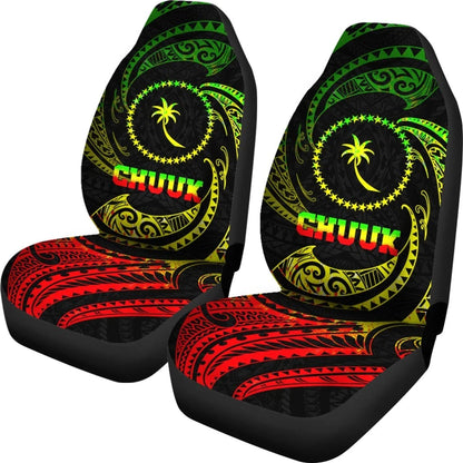 Chuuk Micronesia Car Seat Covers Reggae Tribal Wave